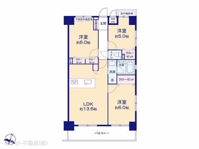 中古マンション ライオンズマンション船堀親水公園 間取図