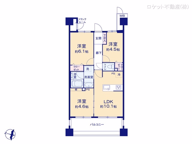 ライオンズプラザ西葛西 間取図