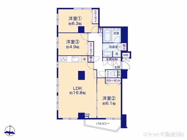中古マンション アーバンキャッスル江戸川駅前 間取図