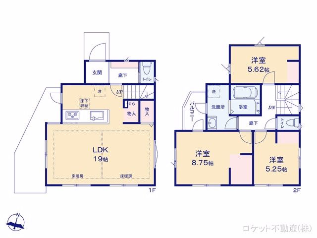 江戸川区上一色2丁目(戸建)01 間取図