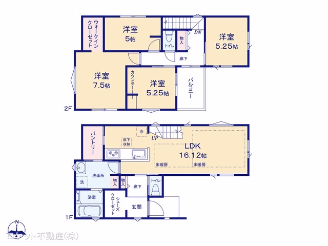 江戸川区上一色2丁目(戸建)05 間取図