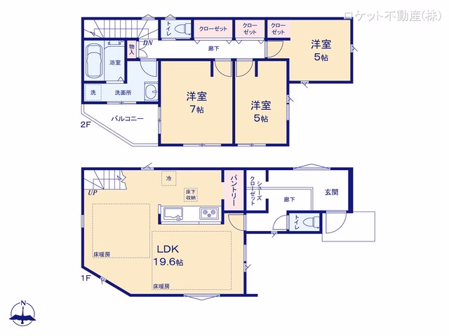 江戸川区上一色2丁目(戸建)06 間取図