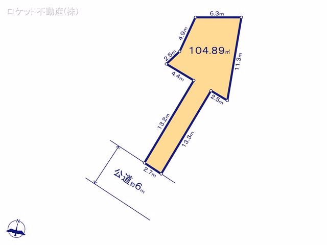 江戸川区上一色2丁目(土地)12 区画図