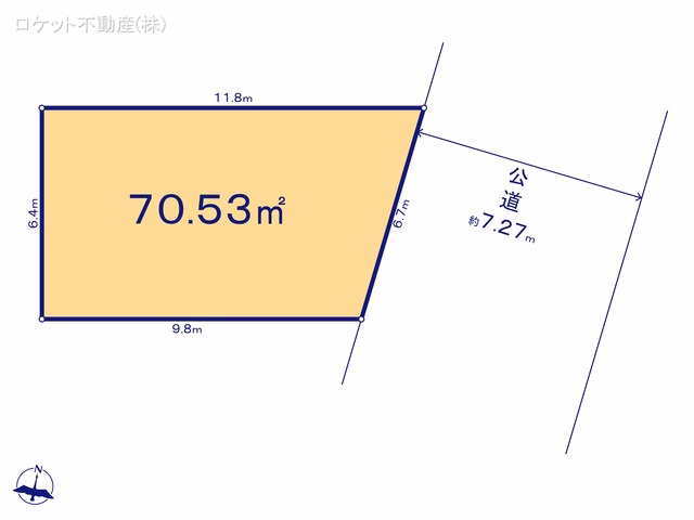 土地 江戸川区松本2丁目470番 A区画 区画図