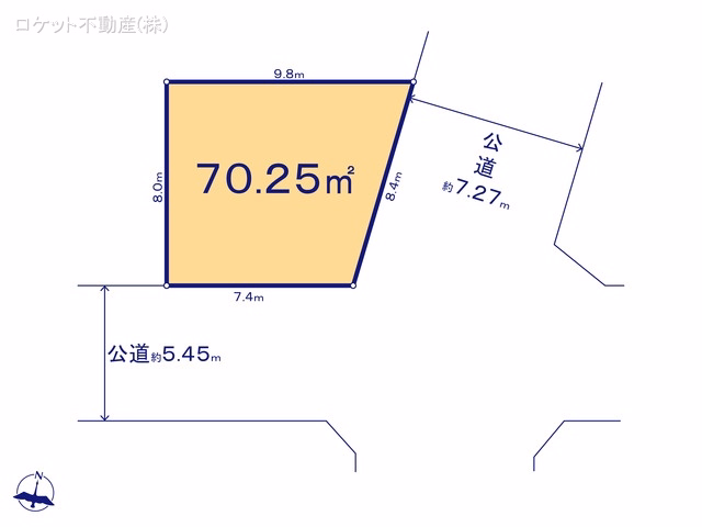 土地 江戸川区松本2丁目470番 B区画 区画図
