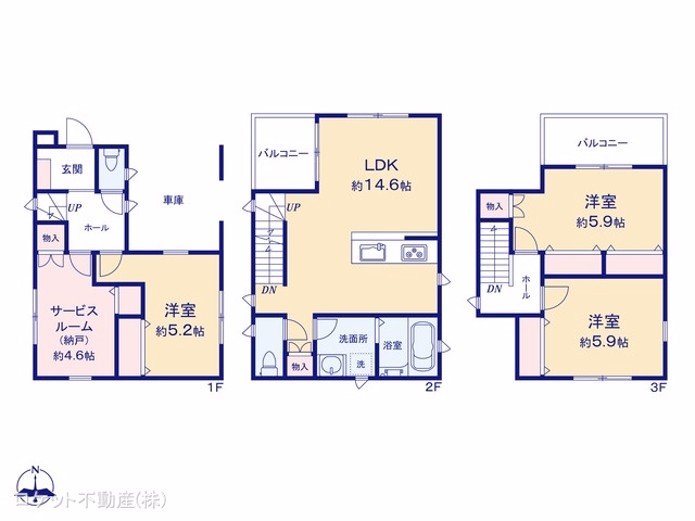 江戸川区上篠崎2丁目(戸建) 間取図