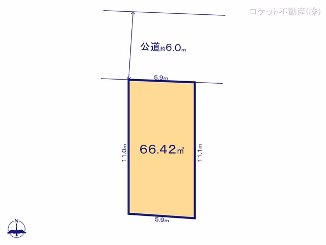 江戸川区東小岩3丁目(土地)01 区画図