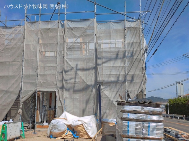 愛知県犬山市字舟田の新築戸建てシート写真 2026年3月23日撮影