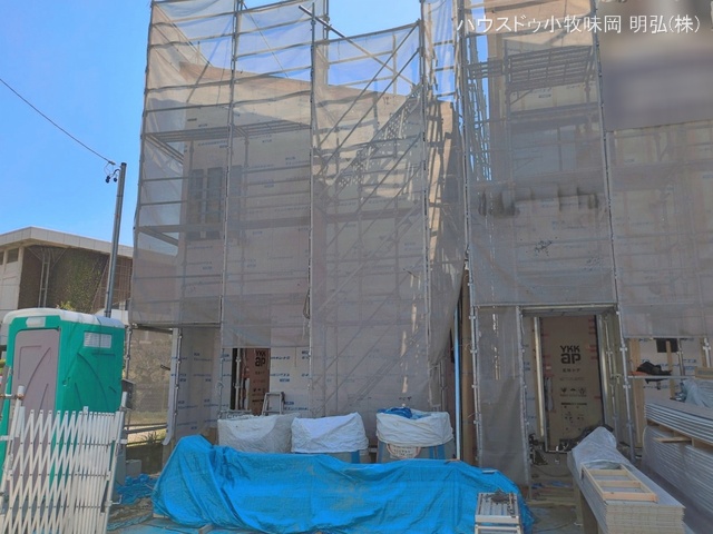 愛知県小牧市小牧2丁目の新築戸建てシート写真 2026年4月2日撮影