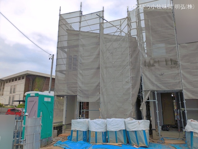 愛知県小牧市小牧2丁目の新築戸建てシート写真 2026年4月21日撮影