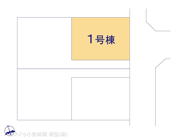愛知県小牧市中央３丁目の新築戸建て全体区画図 ※図面と異なる場合は現況を優先