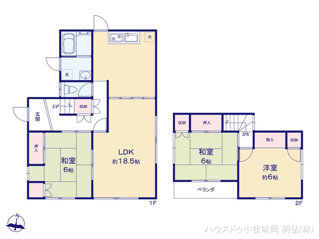 愛知県犬山市長者町１丁目の中古戸建て 3LDK間取図 ※図面と異なる場合は現況を優先