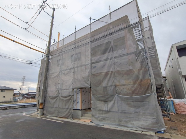 愛知県尾張旭市西大道町六兵衛前の新築戸建てシート写真 2026年1月22日撮影
