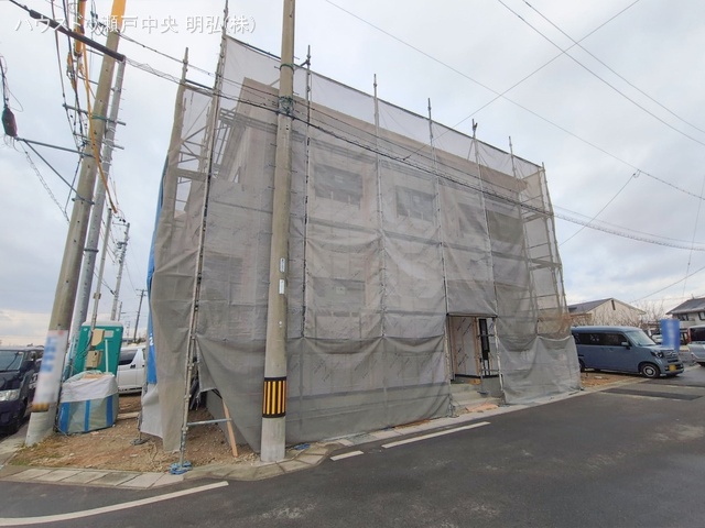 愛知県尾張旭市西大道町六兵衛前の新築戸建てシート写真 2026年1月22日撮影