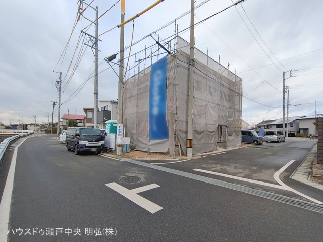 愛知県尾張旭市西大道町六兵衛前の新築戸建てシート写真 2026年1月22日撮影