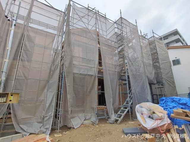 愛知県尾張旭市旭前町１丁目の新築戸建て上棟写真 2026年2月26日撮影