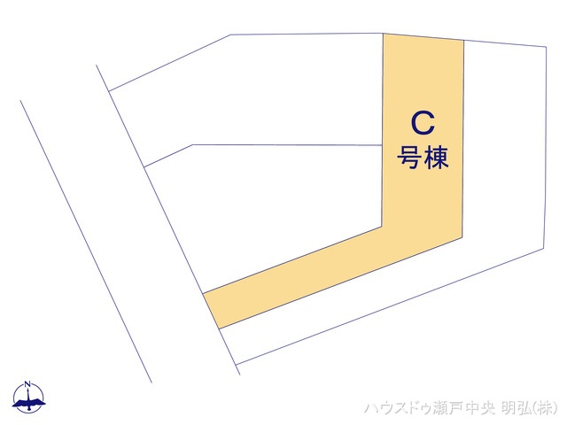 愛知県尾張旭市旭前町１丁目の新築戸建て全体区画図 ※図面と異なる場合は現況を優先