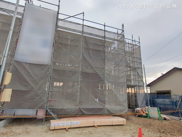 愛知県尾張旭市東印場町二反田の新築戸建て上棟写真 2026年1月26日撮影