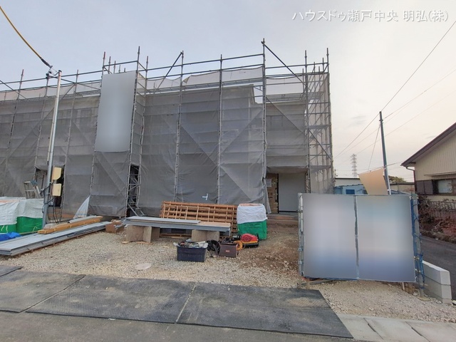 愛知県尾張旭市東印場町二反田の新築戸建てシート写真 2026年2月15日撮影