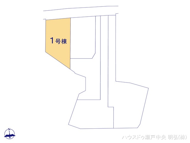 愛知県尾張旭市東印場町二反田の新築戸建て全体区画図 ※図面と異なる場合は現況を優先