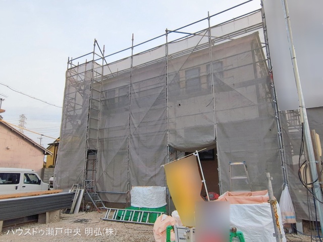 愛知県尾張旭市東印場町二反田の新築戸建てシート写真 2026年2月15日撮影