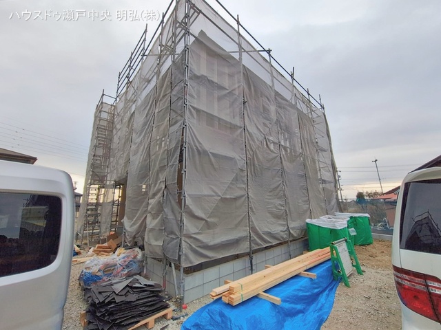 愛知県尾張旭市東印場町二反田の新築戸建て上棟写真 2026年1月26日撮影