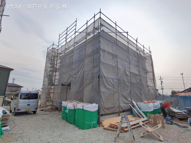 愛知県尾張旭市東印場町二反田の新築戸建てシート写真 2026年2月15日撮影