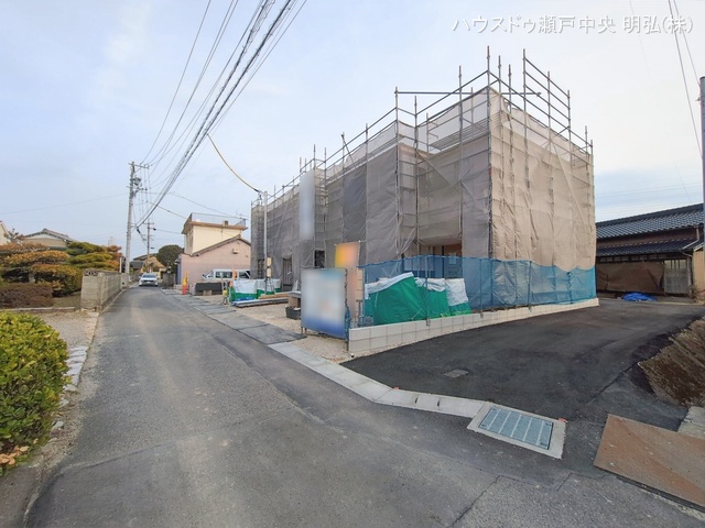 愛知県尾張旭市東印場町二反田の新築戸建てシート写真 2026年2月15日撮影