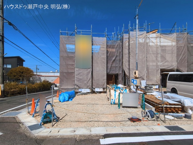 愛知県瀬戸市西寺山町の新築戸建て上棟写真 2026年3月8日撮影