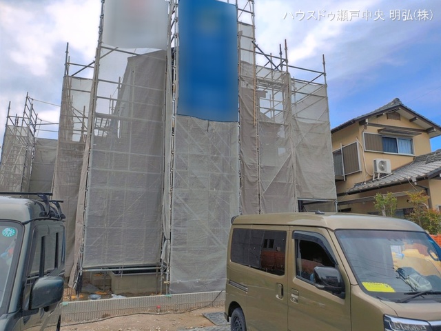 愛知県瀬戸市窯町の新築戸建てシート写真 2026年4月20日撮影