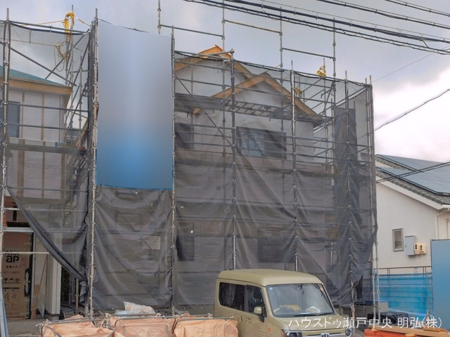 愛知県尾張旭市晴丘町池上の新築戸建てシート写真 2026年6月4日撮影
