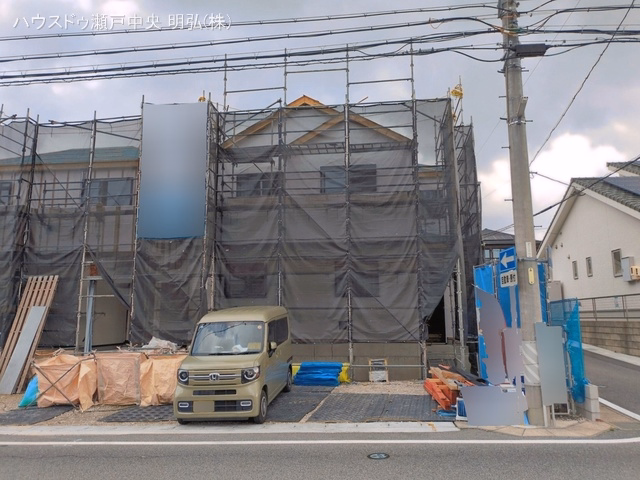 愛知県尾張旭市晴丘町池上の新築戸建てシート写真 2026年6月4日撮影