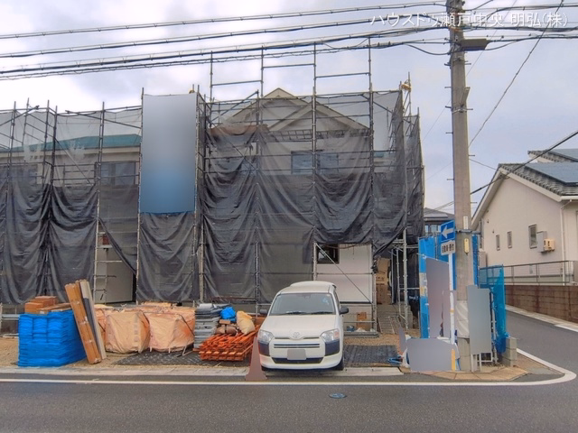 愛知県尾張旭市晴丘町池上の新築戸建てシート写真 2026年6月14日撮影