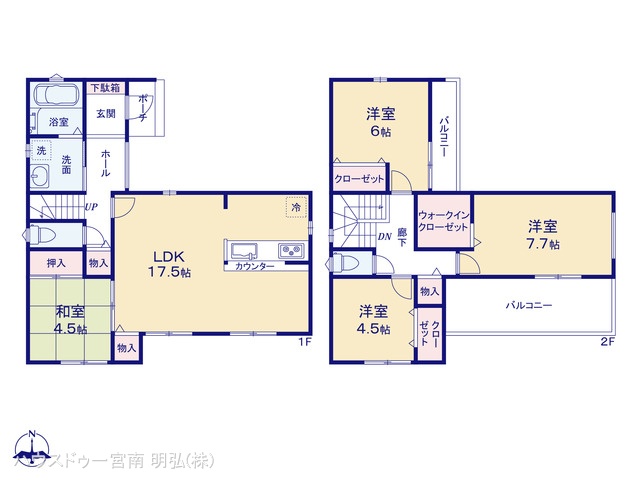 愛知県一宮市多加木３丁目の新築戸建て 4LDK間取図 ※図面と異なる場合は現況を優先