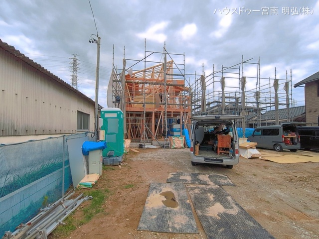 愛知県一宮市大和町 福森字馬引境の新築戸建て上棟写真 2026年6月7日撮影