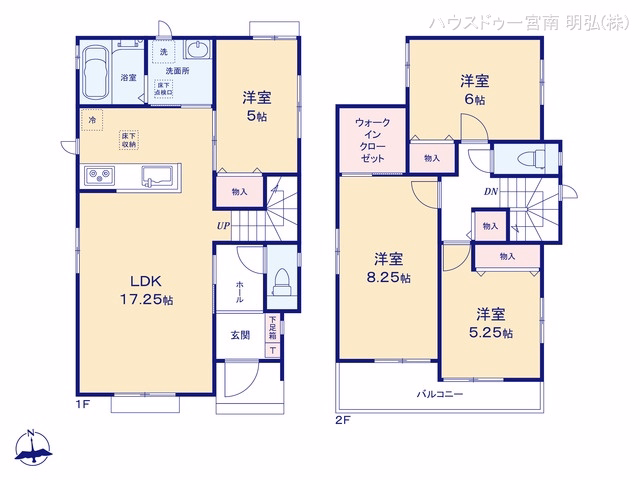 一宮市開明字杁西郭（戸建）D 間取図