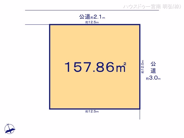 一宮市小信中島字宮前(土地)B 区画図