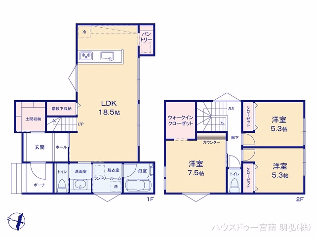 一宮市朝日1丁目（戸建） 間取図